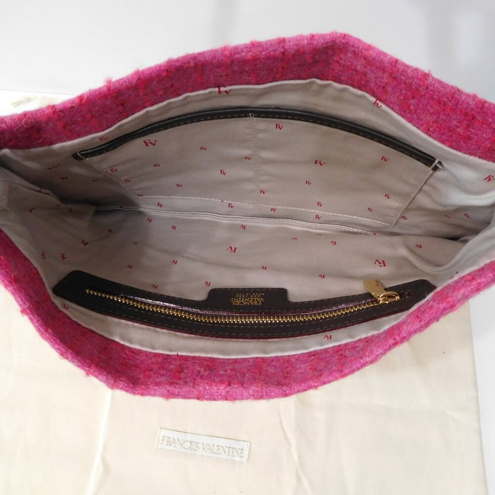 FRANCES VALENTINE ~ PINK WOOL POOCH BAG - Picture 2 of 10